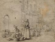 Gerard ter Borch the Younger Market in Haarlem Spain oil painting artist